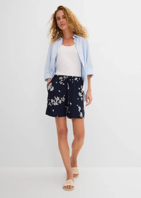 Lot de 2 shorts en viscose avec ceinture à nouer