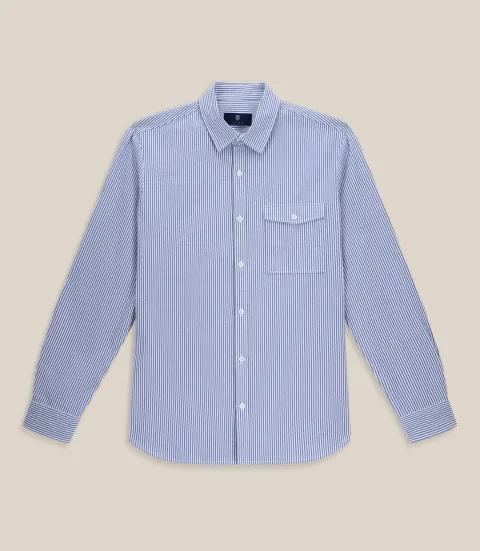 IZAC - Chemise avec poche bleue