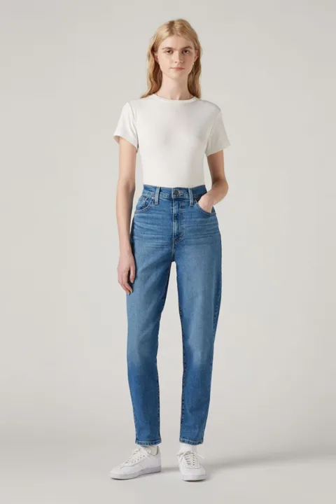 Levi's Jean Mom Taille Haute - Femme - Bleu / Light Indigo Worn In - 32X29