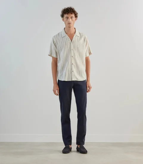 IZAC - Chemise brodée naturel
