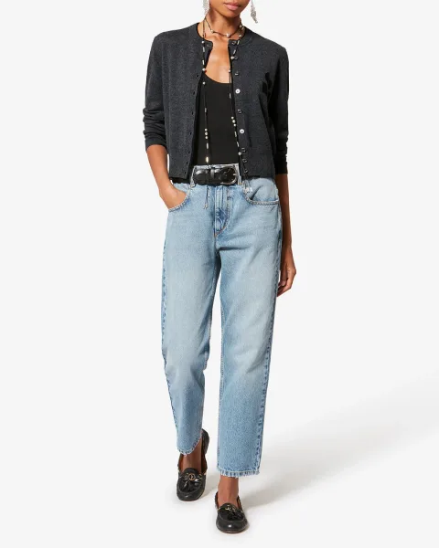 Cardigan Logo Lona - Femme - Anthracite-noir - Taille 40 - Marant Étoile