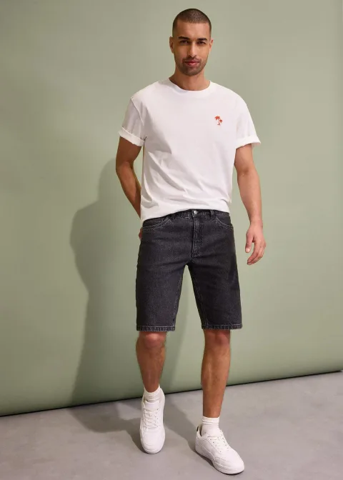 Bermuda en jean extensible, loose