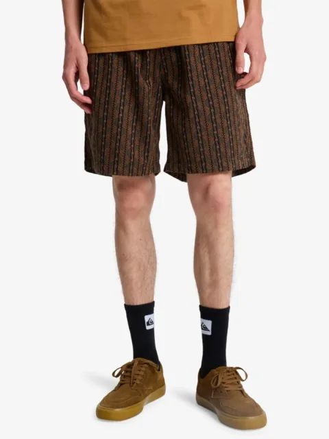 Taxer Jacquard Horizons - Short taille élastique pour Homme Noir