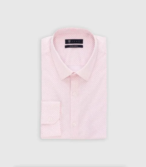 IZAC - Chemise imprimée avec broderie rose