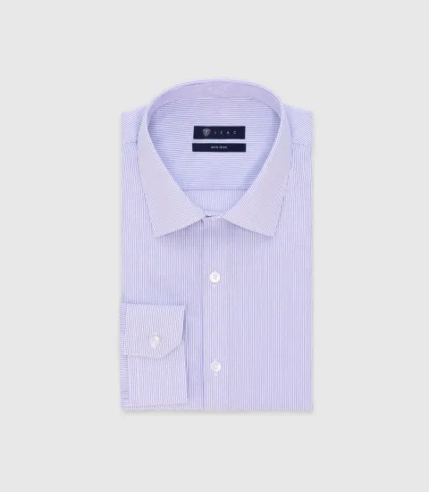 IZAC - Chemise infroissable bleue