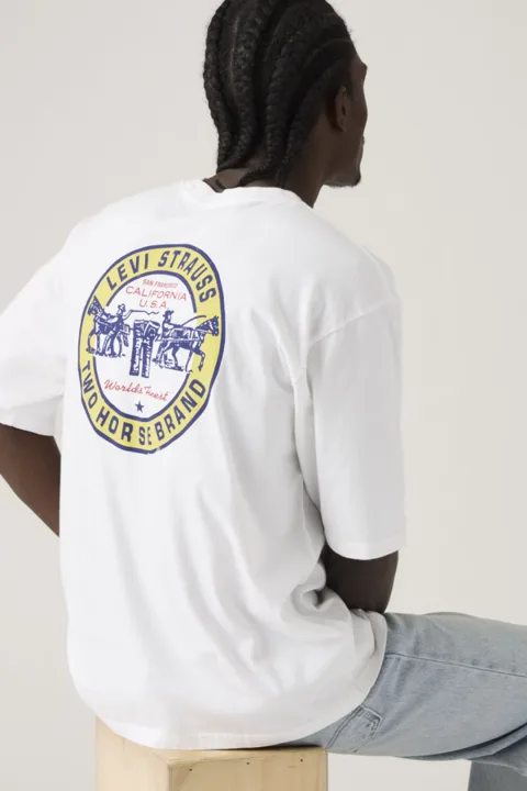 Levi's T Shirt À Poche Graphique Manche Mi Longue - Homme - Vert / Worldwide Legend Utility Kambaba - S