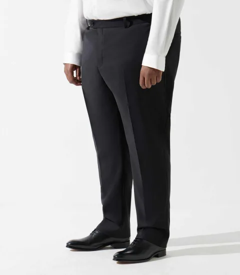 IZAC - Pantalon ville en laine noir FLATTEURBT