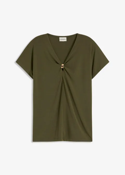 T-shirt avec anneau décoratif