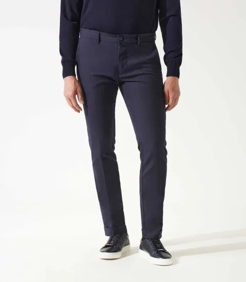 IZAC - Pantalon chino taille élastique marine VTWILL