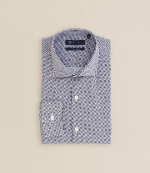 IZAC - Chemise regular 100% coton marine