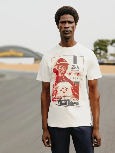 IZAC - T-shirt col rond écru 24h Le Mans