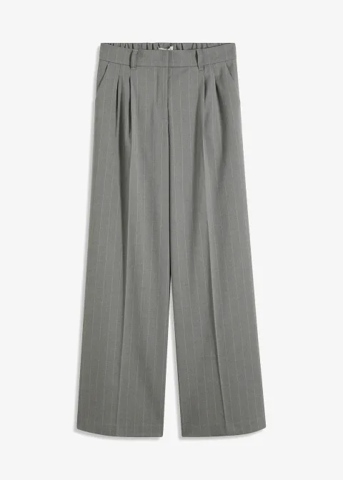 Pantalon large à pinces et rayures tennis