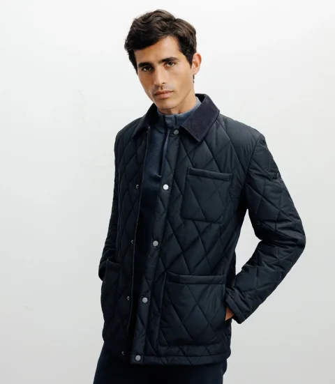IZAC - Blouson col chemise marine