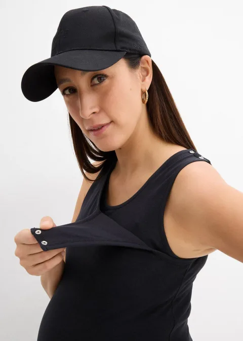 Top de grossesse et d’allaitement en coton avec soutien-gorge intégré