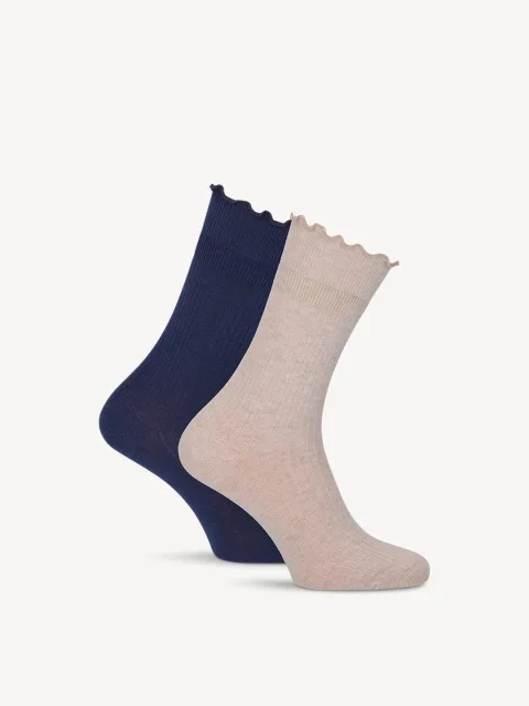 Chaussettes, lot de 2 bleu - 39-42