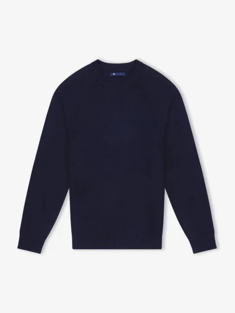 IZAC - Pull col rond jeux de point marine