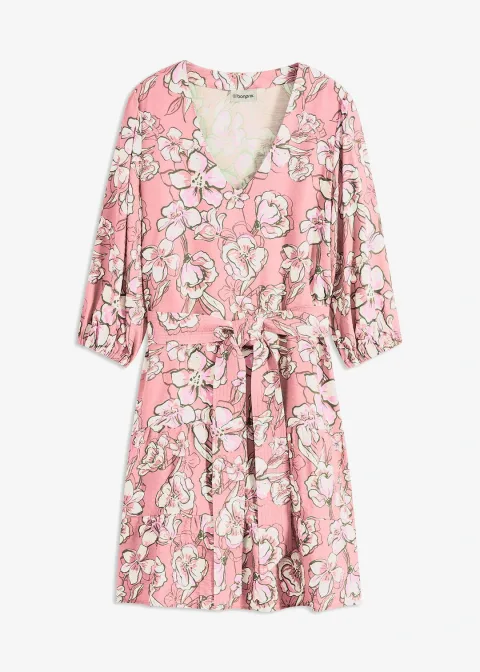 Robe courte en douce viscose mélangée