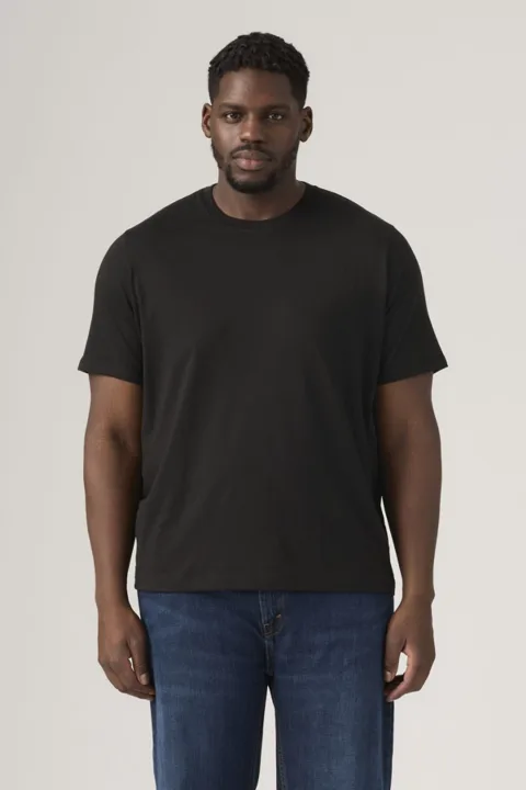 Levi's T Shirt À Col Rond Lot De 2 (Grandes Tailles) - Homme - Noir / Black / Black - 5XL