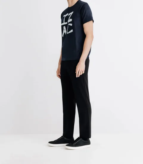 IZAC - T-shirt col rond marine
