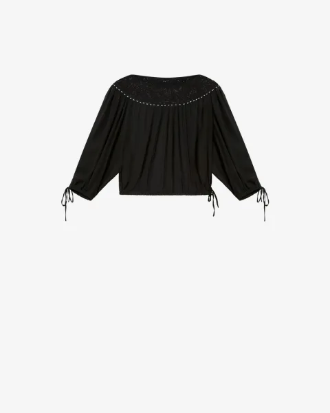 Blouse Nelida - Femme - Écru - Taille42 - Isabel Marant - Collection Été Femme - Nouvelle Collection Capsule La Riviera
