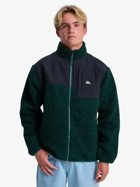 Shallow Water - Veste polaire Sherpa zippée pour Homme Noir