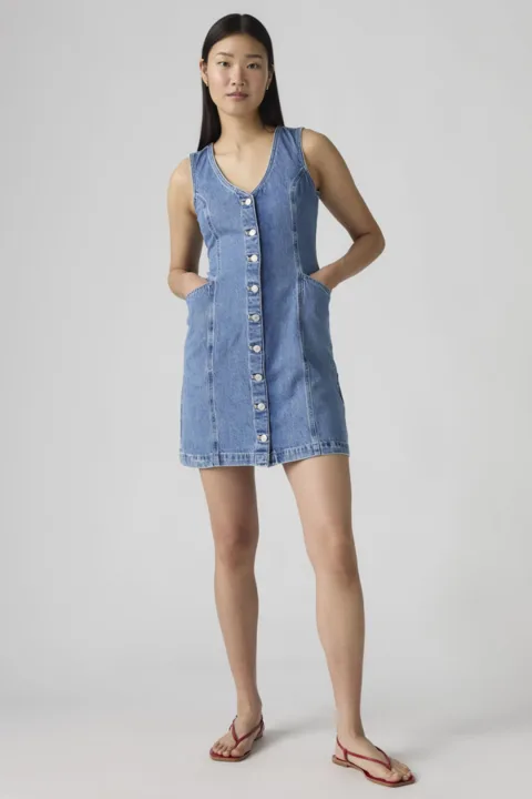Levi's Robe Sans Manche Vianna - Femme - Bleu / Pecial Showing - XS