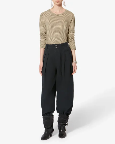 Tee Shirt Kaaron - Femme - Noir-beige - Taille L - Marant Étoile