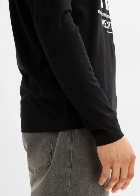 T-shirt manches longues 100% coton, slim