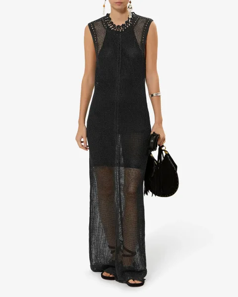 Robe Metaya - Femme - Noir - Taille40 - Isabel Marant - Collection Été Femme - Nouvelle Collection Capsule La Riviera