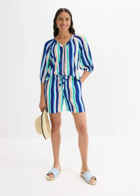 Short à taille élastiquée en viscose