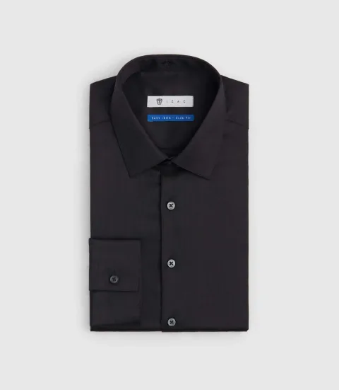 IZAC - Chemise Easy Iron coton noir ''Salto''