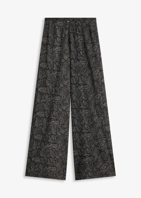 Pantalon en jersey crêpe texturé