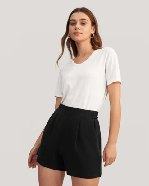 Short En Soie Basique Et Doux