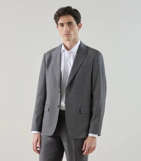 IZAC - Costume 2 boutons déstructuré gris