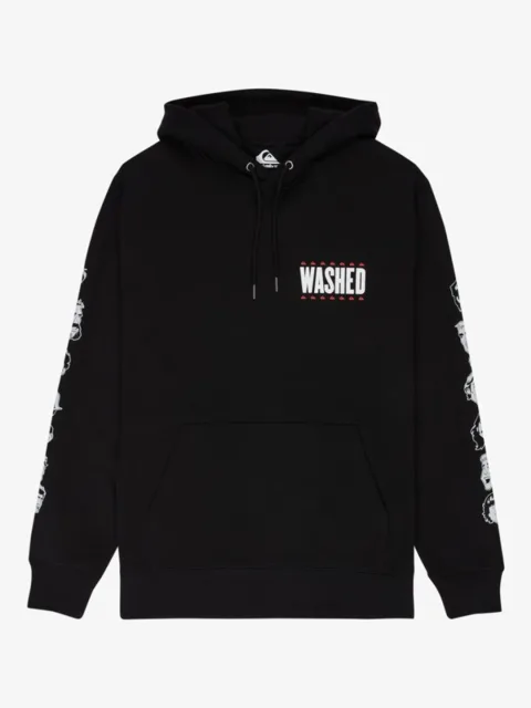 Washed - Sweat à capuche pour Homme Noir