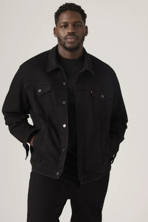 Levi's Veste Trucker (Grandes Tailles) - Homme - Noir / Last Nite Big Trucker - 5XL