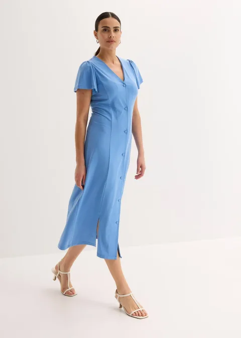 Robe fendue en jersey