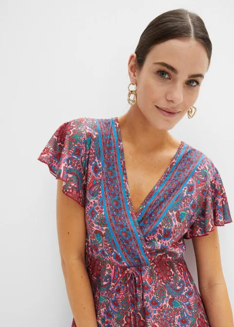 Robe longue en jersey imprimé