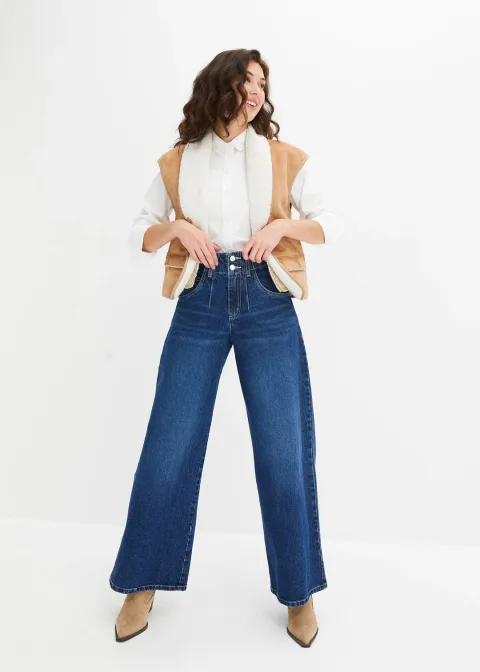 Jean large taille haute