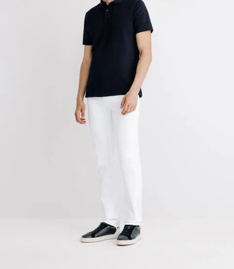 IZAC - Polo en jacquard marine