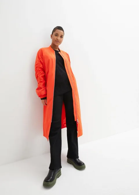 Manteau léger avec col en bord-côtes