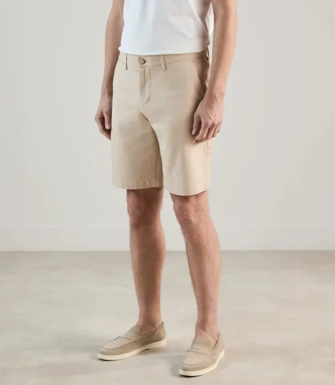 IZAC - Bermuda coton stretch beige