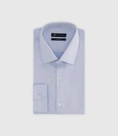 IZAC - Chemise col italien ciel