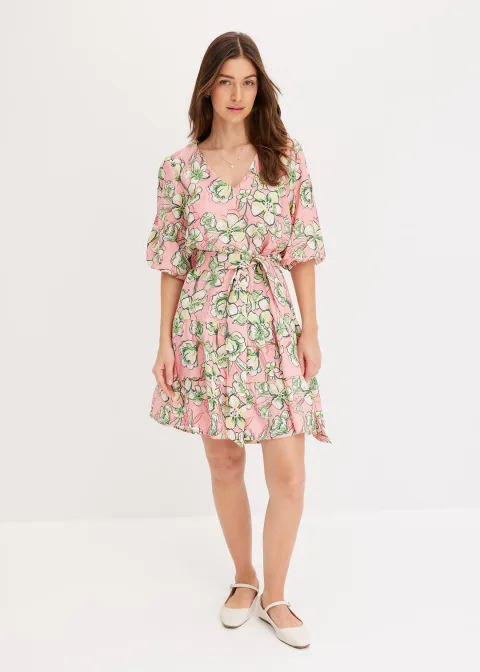 Robe courte en douce viscose mélangée