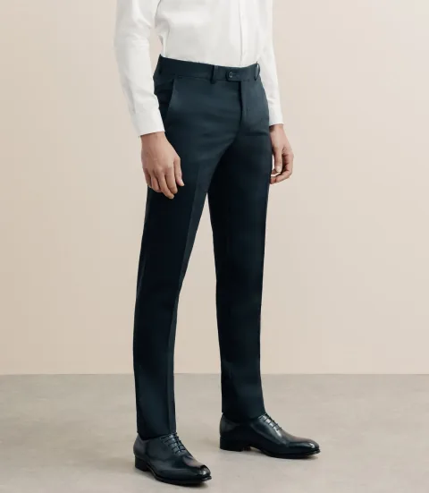 IZAC - Pantalon ville 100% laine marine