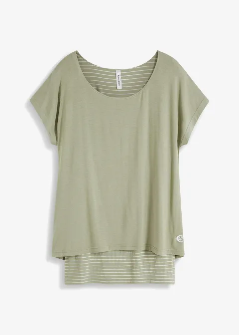 T-shirt long en viscose douce et extensible