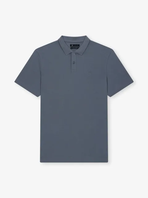 IZAC - Polo piqué bleu gris
