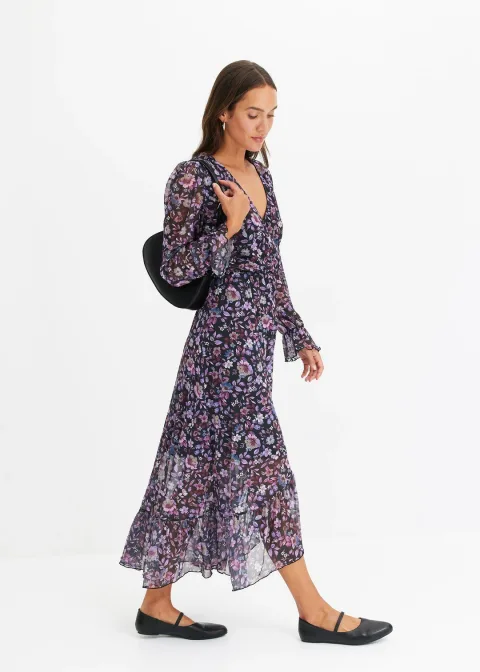 Robe en mesh à imprimé floral