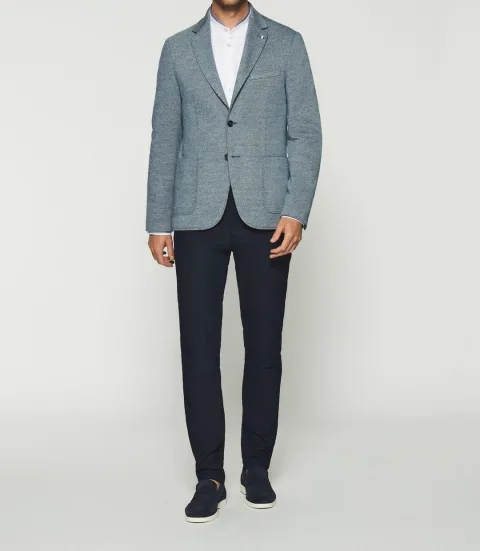 IZAC - Veste casual 2 boutons bleu AERIEN