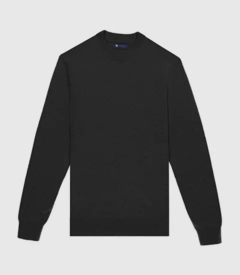 IZAC - Pull col rond NOIR
